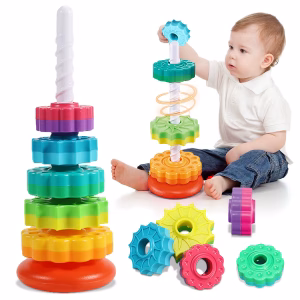 Jouets rotative pour enfants, puzzle empilable