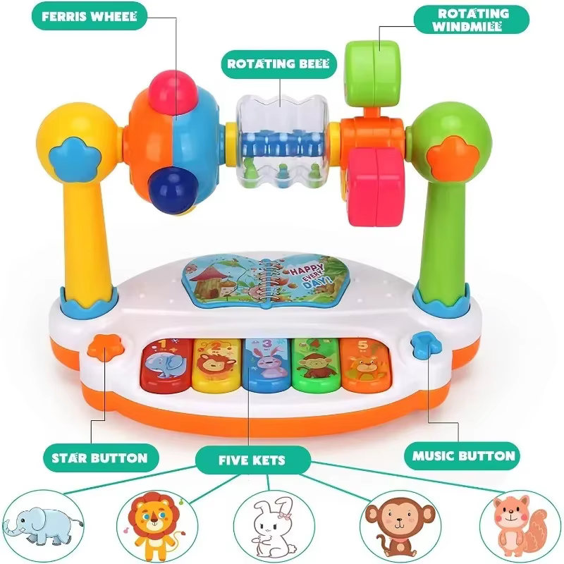 Jouet de Piano Musical Rotatif pour Bébé – Image 2